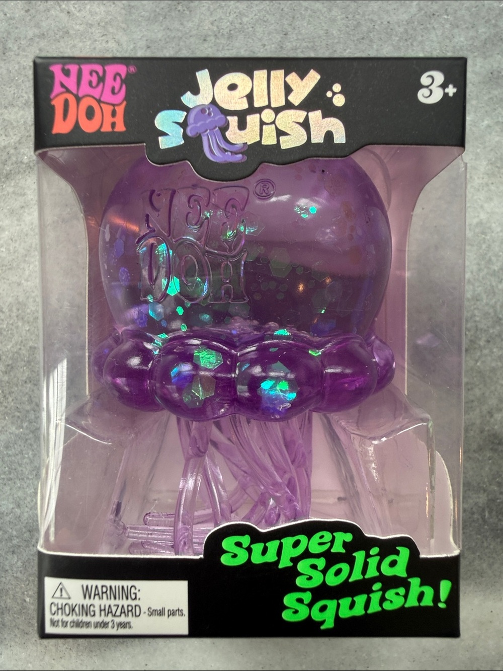 Nee Doh Jelly Squish Purple Super Solid Squish Toy